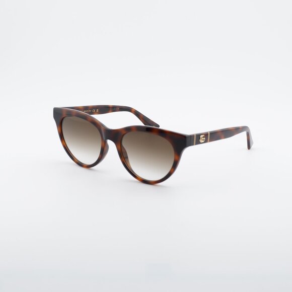 Gucci GG0763S 002 Sunglasses Havana Cat Eye Frame, Brown Gradient Lenses main image 8